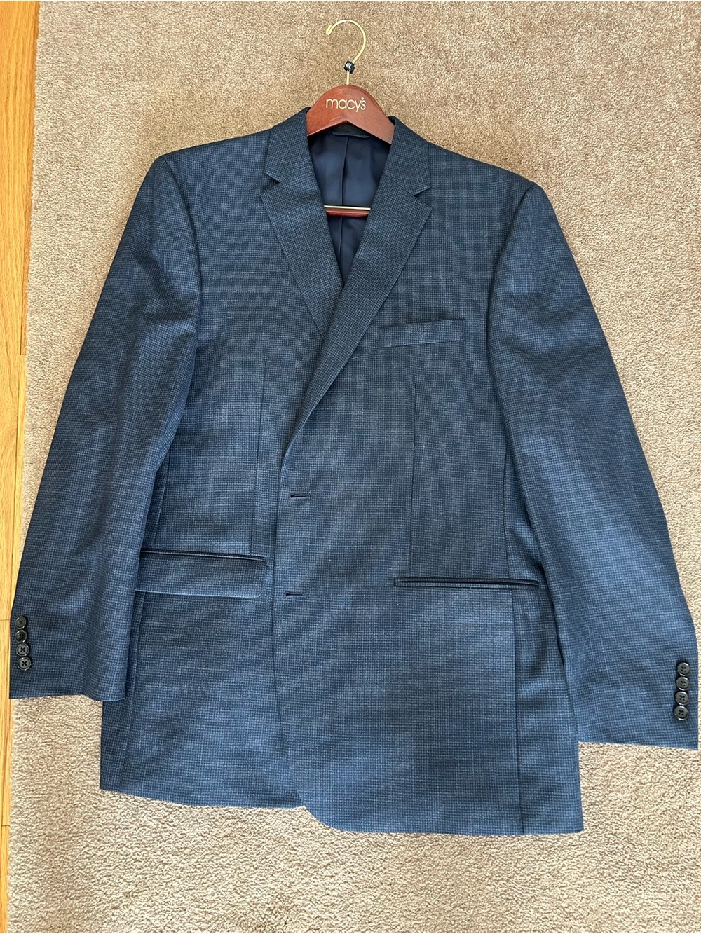 Ralph Lauren Navy Textured Sport Coat